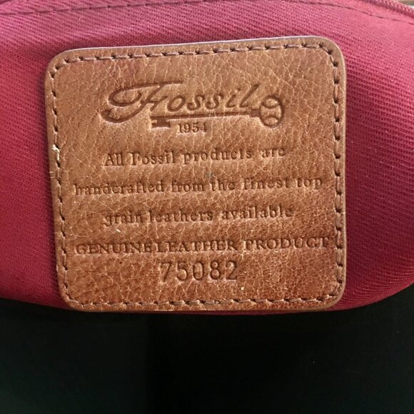 FOSSIL Multi Color Striped Shoulder Purse Baguette Bag Leather Accents and Key - Picture 7 of 11